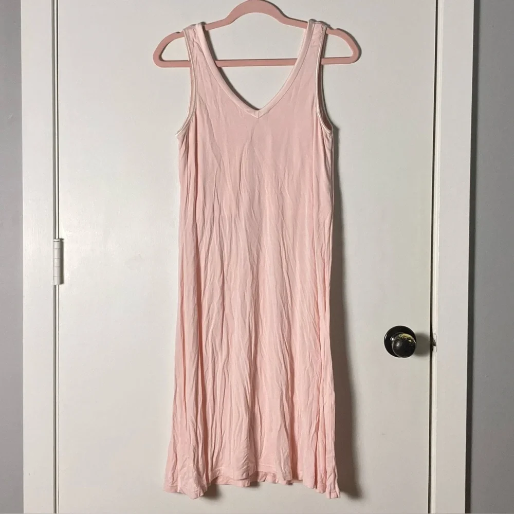 Faceplant Dreamwear Pastel Pink V-Neck Sleeveless Tank Nightgown Size Small - Picture 5 of 16